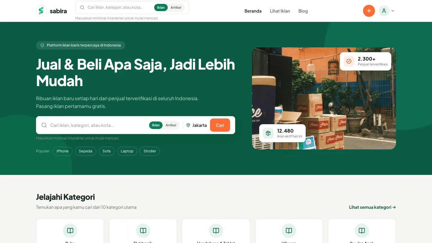 Sabira.id — Platform Iklan Baris